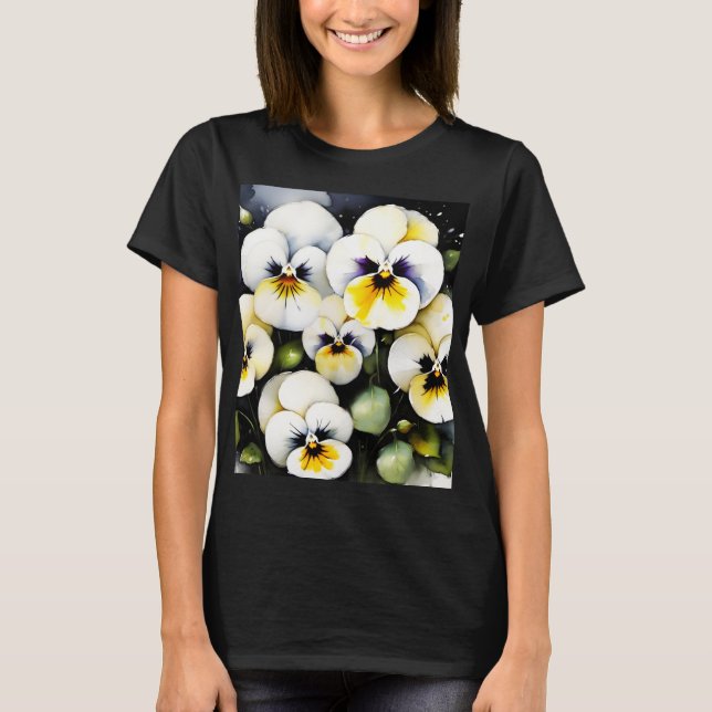 Camiseta pintura de acuarela de bonito blanco (Anverso)