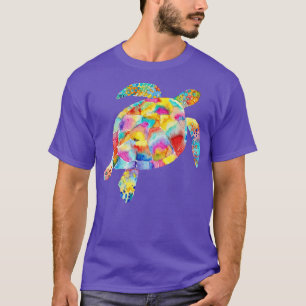 Camiseta Pintura de acuarela de tortuga marina