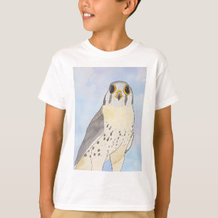 Camiseta pintura de acuarela del ave cernícalo americano