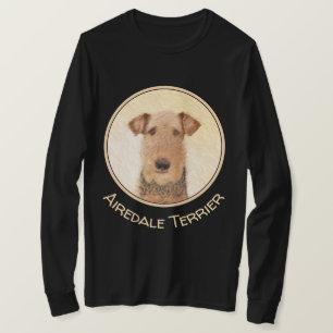Camiseta Pintura de Airedale Terrier - Arte Original Lindo