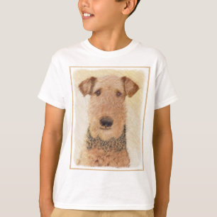 Camiseta Pintura de Airedale Terrier - Arte original y boni