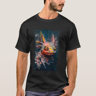 Camiseta Pintura de Ajolote Pintura al óleo Pintura
