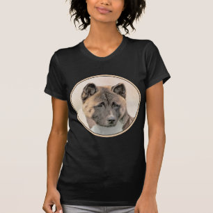 Camiseta Pintura de Akita - Arte de Perro Original.