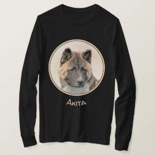 Camiseta Pintura de Akita - Arte de perro original curado