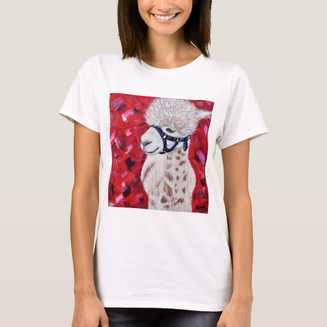 Camiseta Pintura de Alan la Alpaca (Anverso)