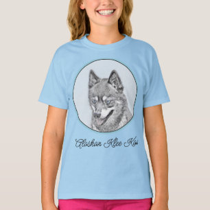 Camiseta Pintura de Alaskan Klee Kai - Arte Perro Original.