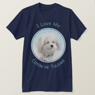 Camiseta Pintura de algodón de tulear - Arte de perro origi