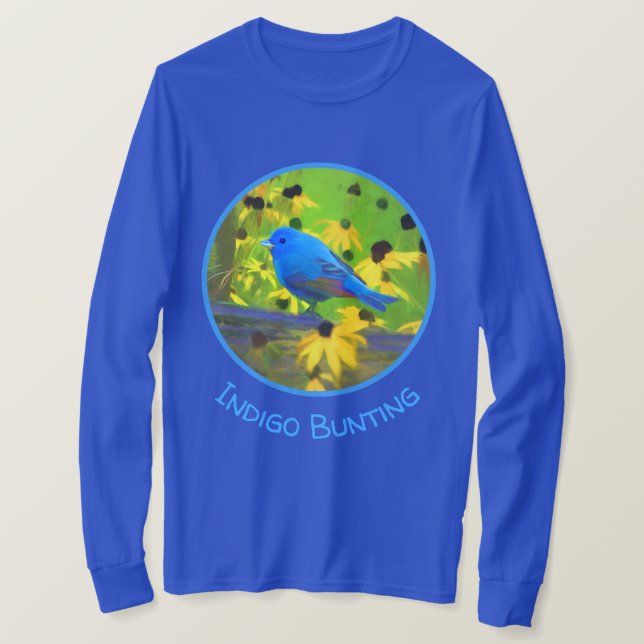Camiseta Pintura de amarre índigo - Arte original de las av (Anverso del diseño)
