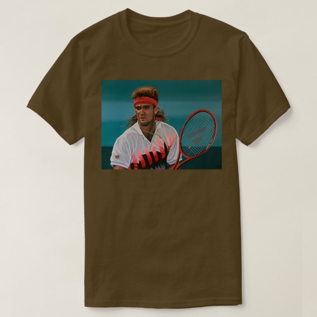 Camiseta Pintura de Andre Agassi (Diseño del anverso)