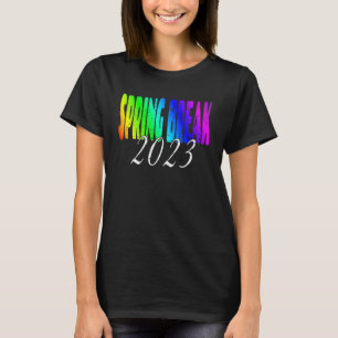 Camiseta Pintura de arco iris de la brida de primavera vint
