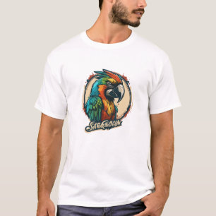 Camiseta Pintura de arte creativo con pinturas de pájaro de