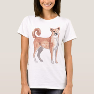 Camiseta Pintura de arte de acuarela de perro de Akita