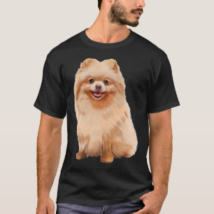 Camiseta Pintura de arte de acuarela de perro de Pomerania