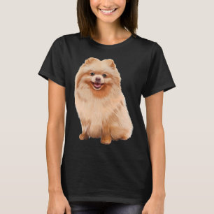 Camiseta Pintura de arte de acuarela de perro de Pomerania