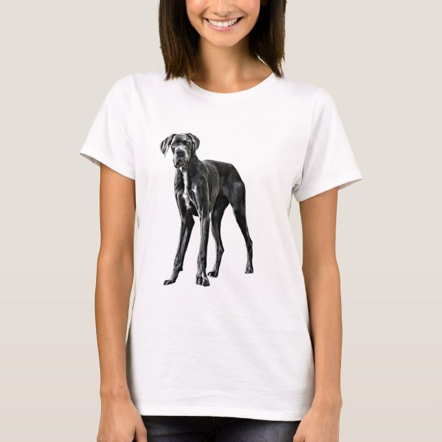 Camiseta Pintura de arte de la acuarela del perro de los gr (Anverso)