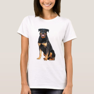 Camiseta Pintura de arte de la acuarela del perro Rottweile