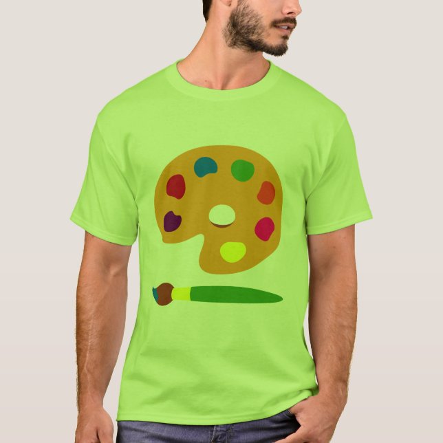 Camiseta Pintura de arte de paleta (Anverso)