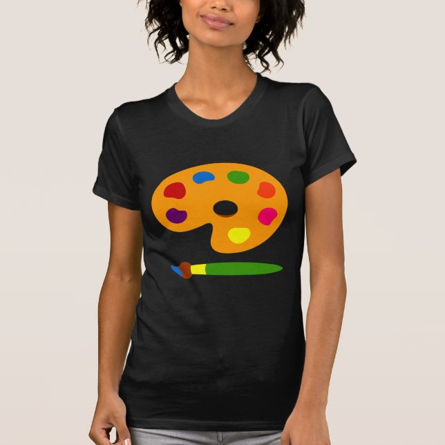 Camiseta Pintura de arte de paleta (Anverso)