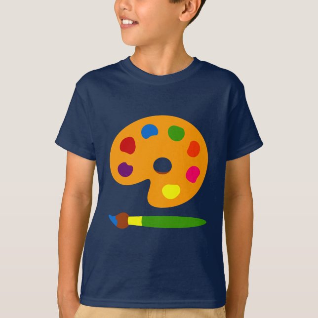 Camiseta Pintura de arte de paleta (Anverso)