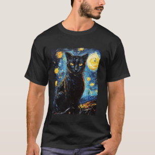 Camiseta Pintura de Arte Moderno Van Gogh Noche Estrellada