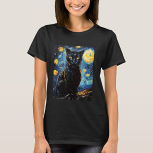 Camiseta Pintura de Arte Moderno Van Gogh Noche Estrellada