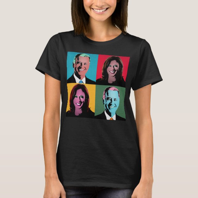 Camiseta Pintura de arte pop BIDEN / HARRIS (Anverso)