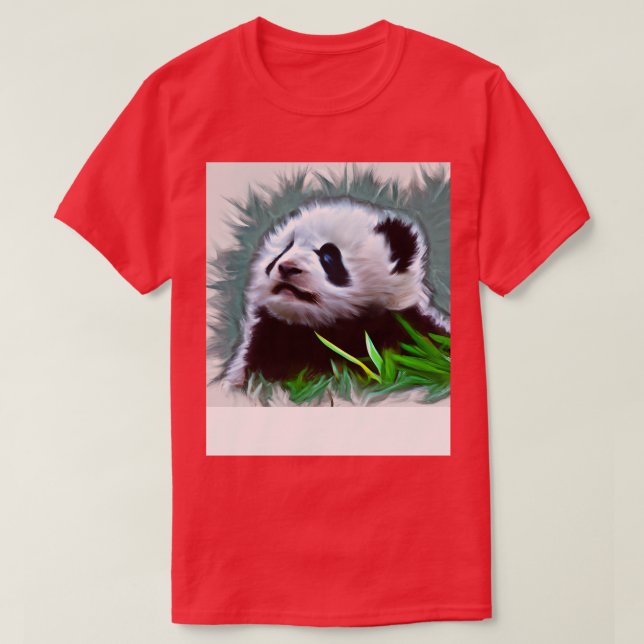 Camiseta Pintura de Baby Panda (Diseño del anverso)