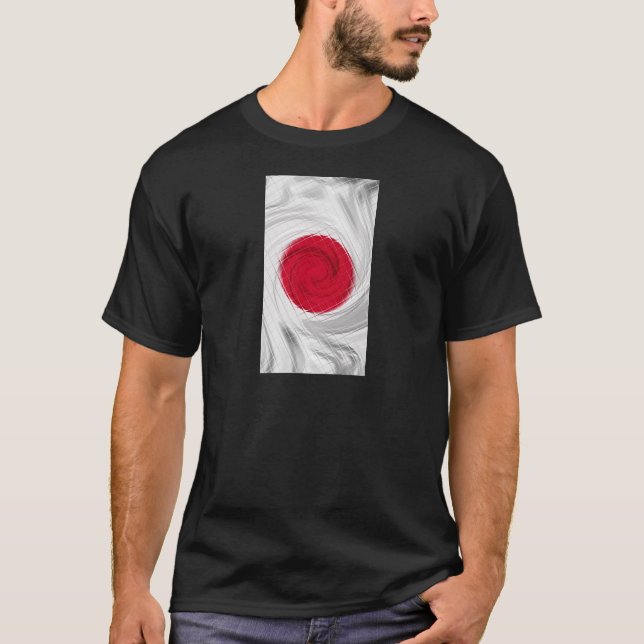 Camiseta Pintura de bandera de Japón (Anverso)