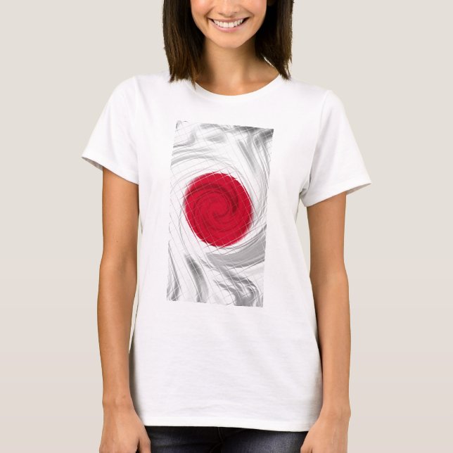 Camiseta Pintura de bandera de Japón (Anverso)