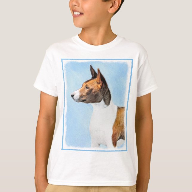Camiseta Pintura de Basenji - Arte original muy bonito (Anverso)