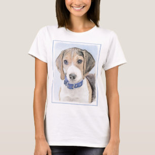 Camiseta Pintura de Beagle - Arte de perro original curtido