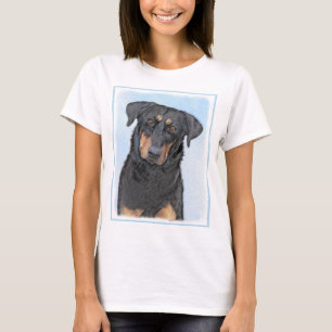Camiseta Pintura de Beauceron - Arte de perros original y b