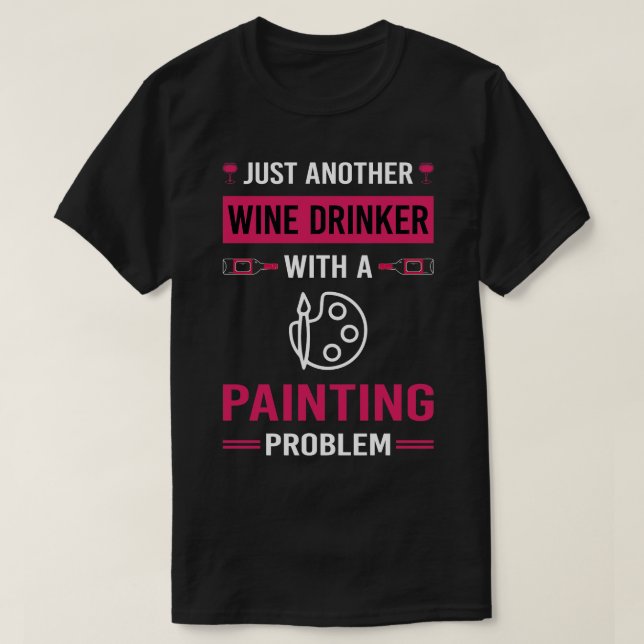 Camiseta Pintura de bebedor de vino (Diseño del anverso)