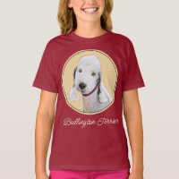 Pintura de Bedlington Terrier - Original Dog Art T
