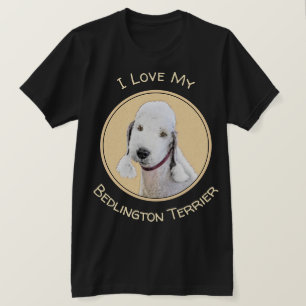 Camiseta Pintura de Bedlington Terrier - Original Perro Art