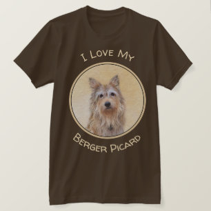 Camiseta Pintura de Berger Picard - Arte de Perro Original.