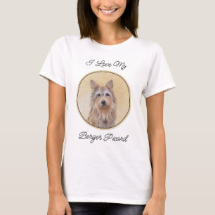 Camiseta Pintura de Berger Picard - Arte de Perro Original.