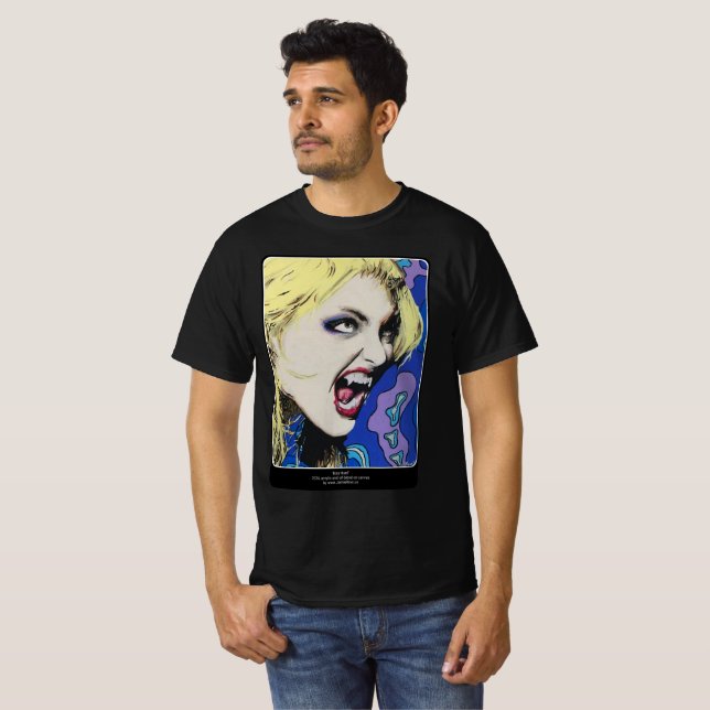 Camiseta Pintura de ‘Beso duro’ sobre una (Anverso completo)