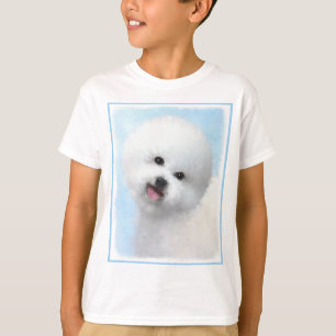 Camiseta Pintura de Bichon Frise - Arte de Perro Original.