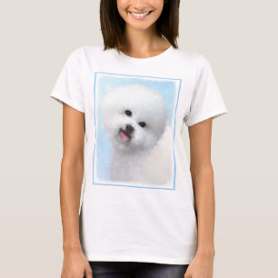 Camiseta Pintura de Bichon Frise - Arte de Perro Original.