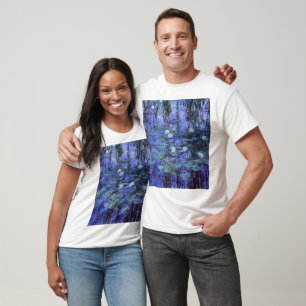 Camiseta Pintura de Blue Water Lilies de Claude Monet