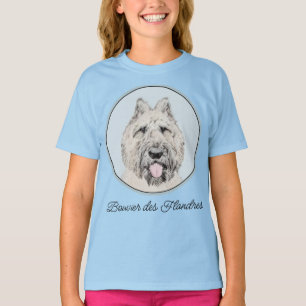 Camiseta Pintura de Bouvier des Flandres - Arte de Perro Or