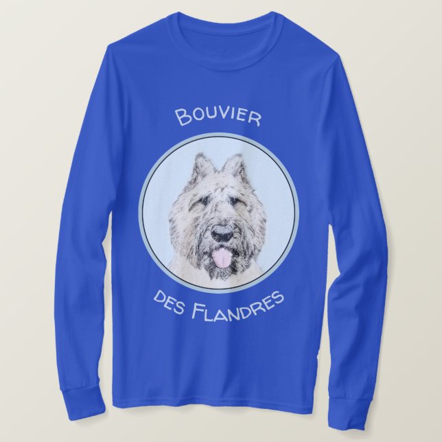 Camiseta Pintura de Bouvier des Flandres - Arte original de (Anverso del diseño)
