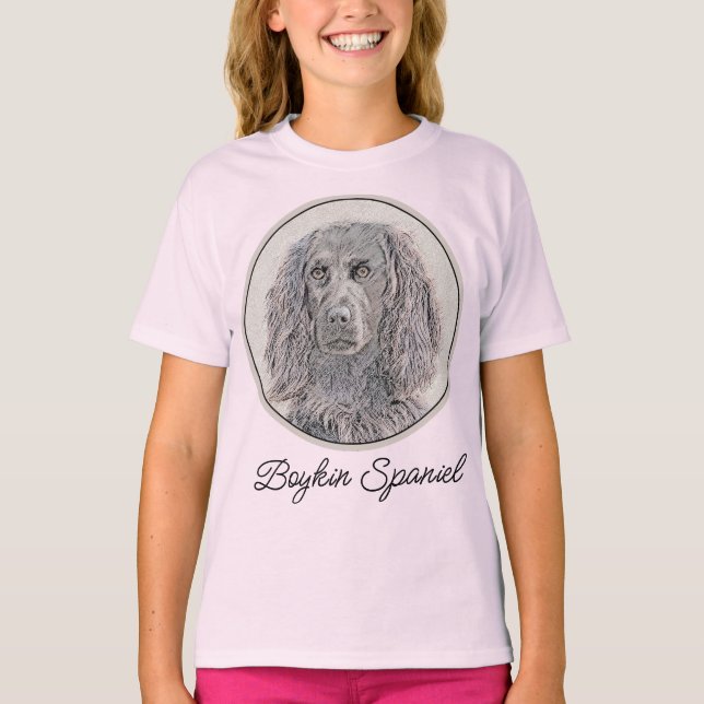 Camiseta Pintura de Boykin Spaniel - Cute Original Dog Art  (Anverso)