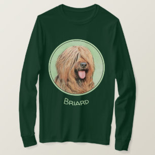 Camiseta Pintura de Briard - Arte de Perro Original.