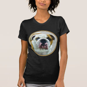 Camiseta Pintura de bulldog - Arte de perros original y lin