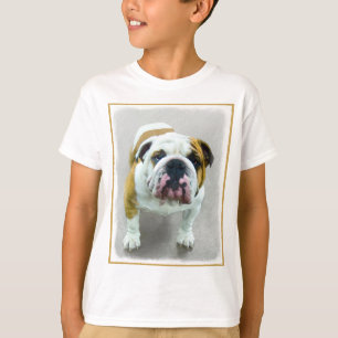 Camiseta Pintura de bulldog - Arte de perros original y lin