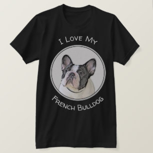 Camiseta Pintura de Bulldog francés (Brindle Pied) - Arte d