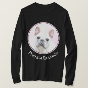 Camiseta Pintura de Bulldog francés (crema/blanco) - Arte d