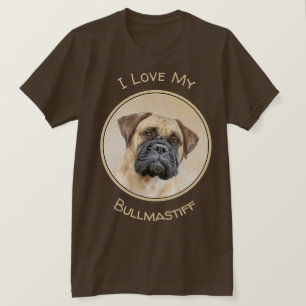 Camiseta Pintura de Bullmastiff - Arte de Perro Original.